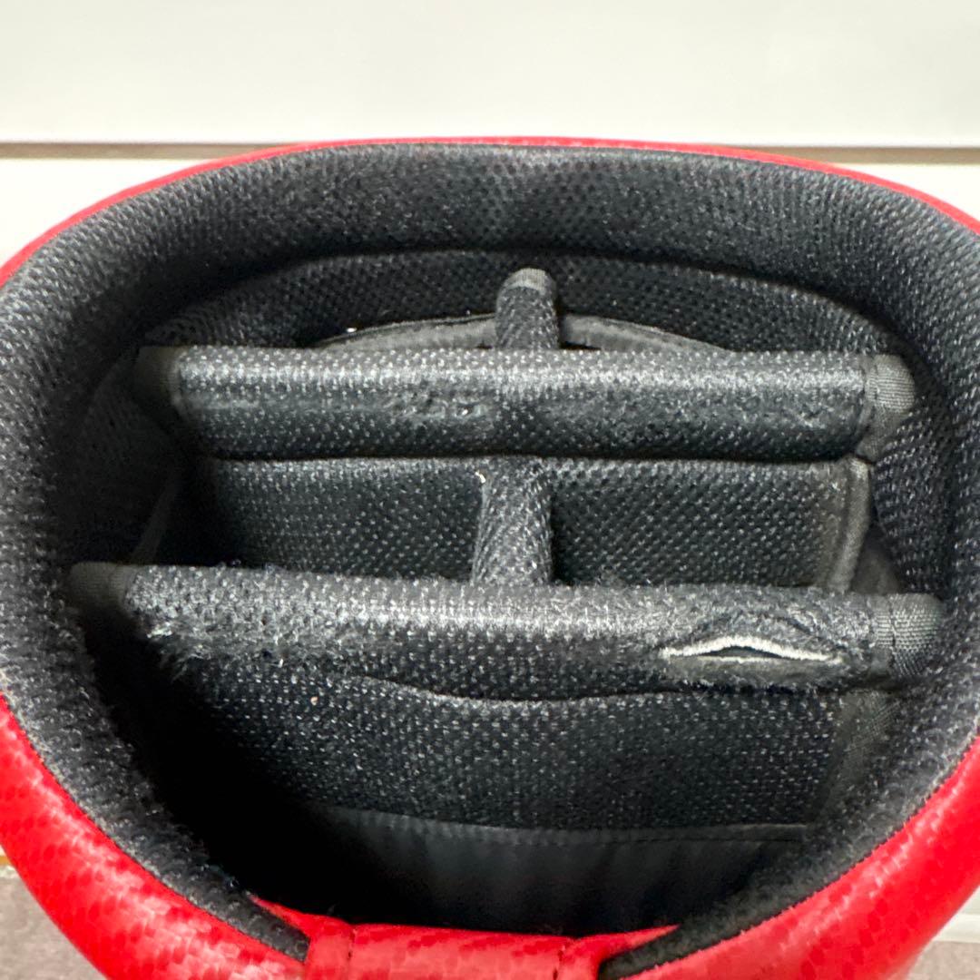 【極美品】PUMA ゴルフ キャディバッグ カーボン調 レッド×ブラック