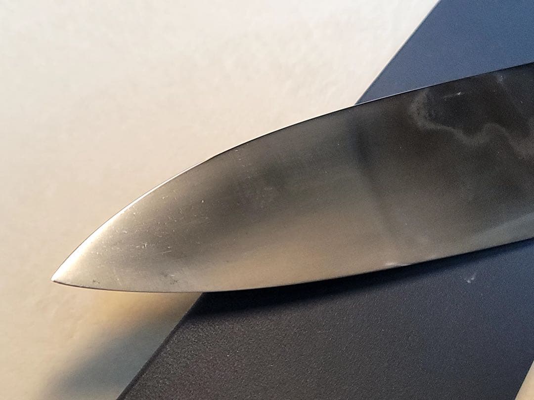 水野鍛錬　五代作　牛刀　水本焼　青二　240mm
