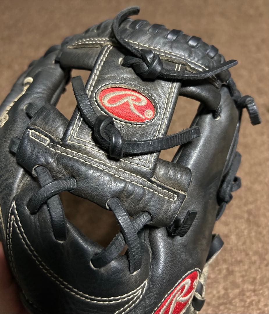 日本未発売　USA Rawlings 軟式一般グローブ 黒 レザー