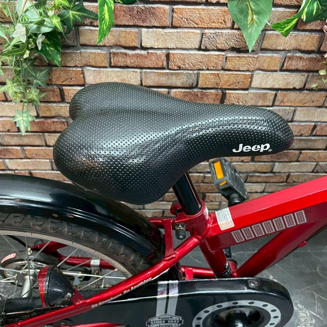【118】子供用自転車 子供車 Jeep レッド 18インチ シングル
