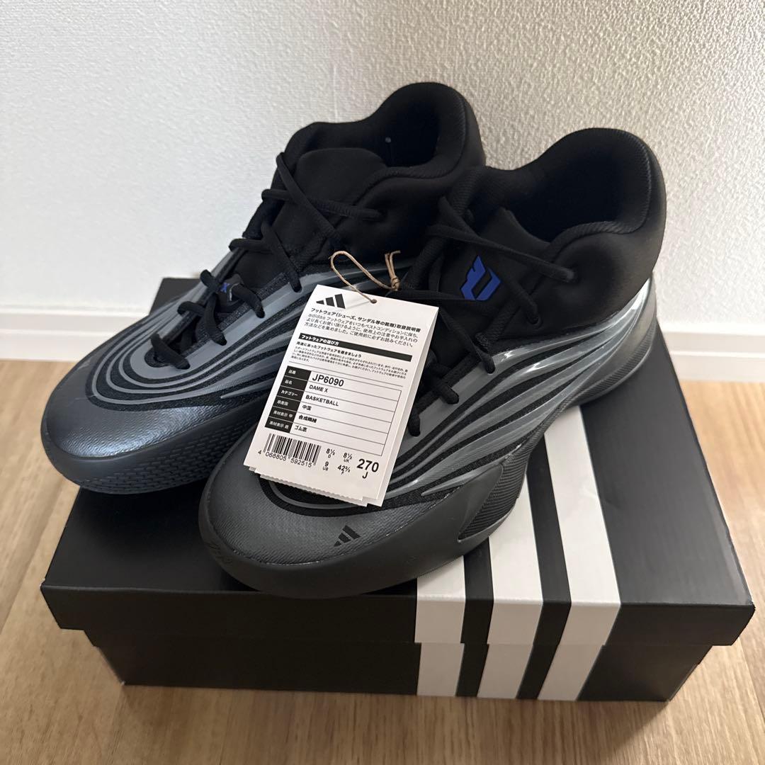 adidas DAME X ブラック　27cm