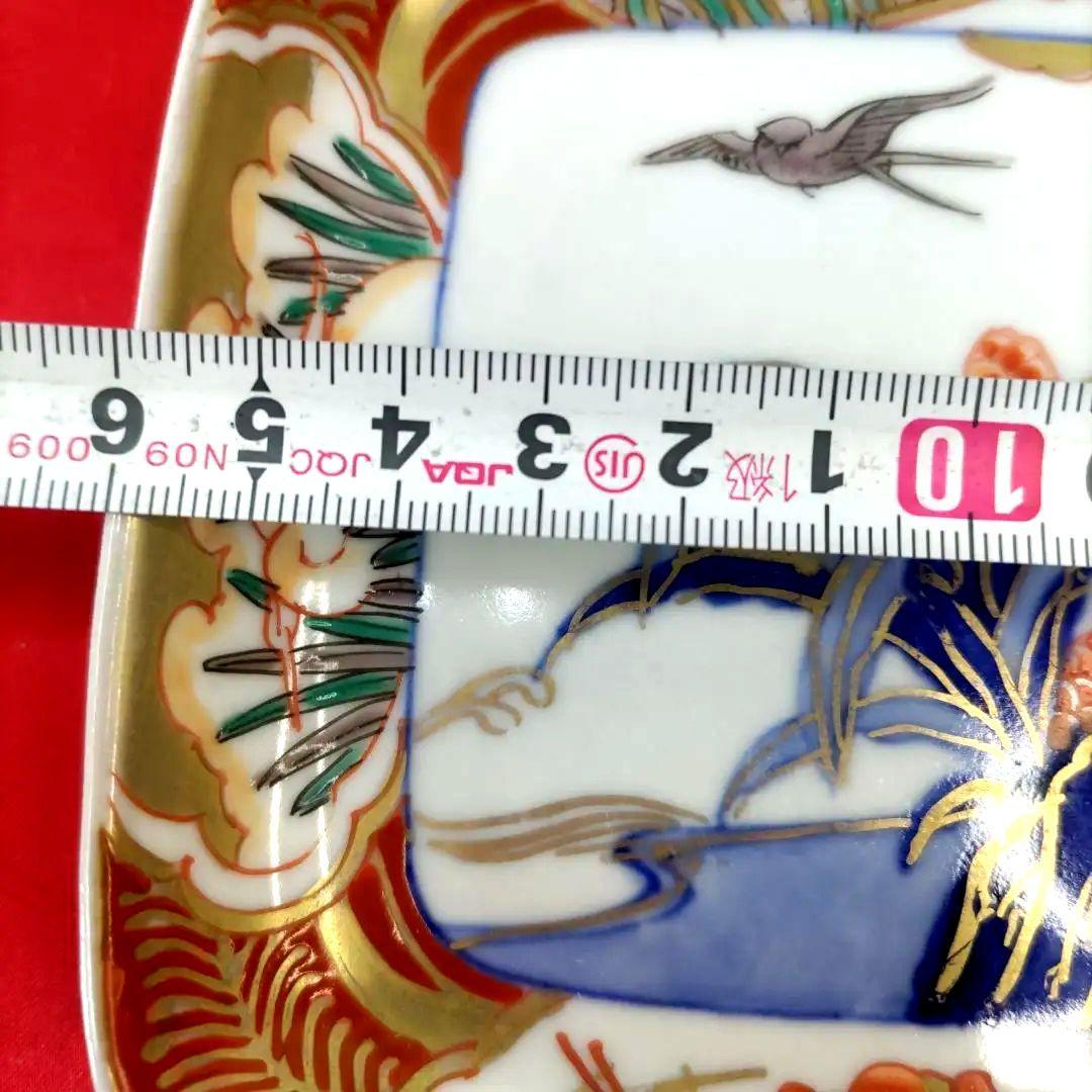 有田焼　伊万里焼　古伊万里　金彩　色絵　小皿　角皿　長角皿　刺し身皿　5客セット