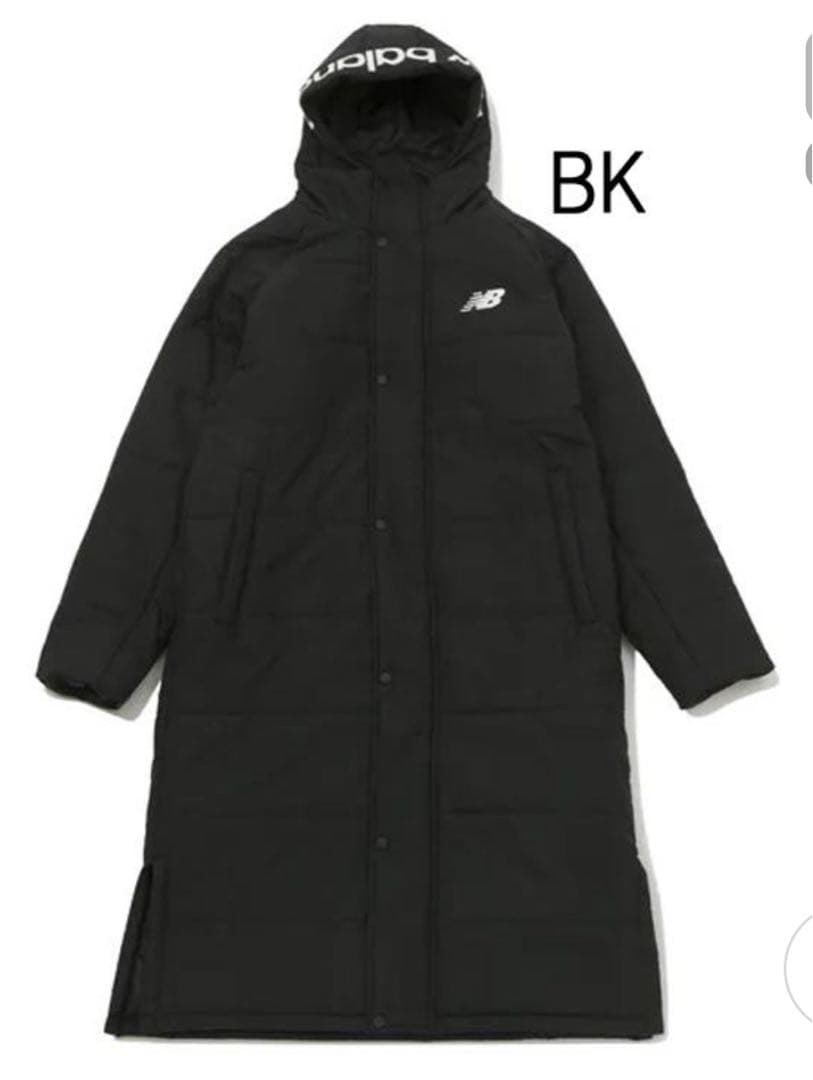 New Balance 中綿ベンチコート ブラック メンズL