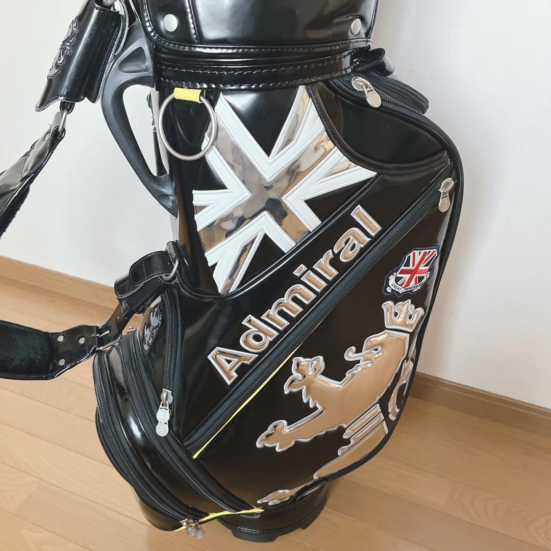 K140 美品！Admiral アドミラル ブラックエナメル キャディバッグ