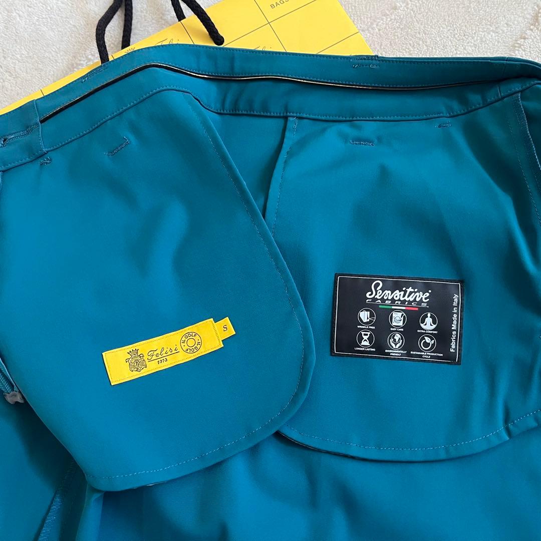 新品★55,000円 BRIEFING&Felisi 上下２枚セット 青緑 S