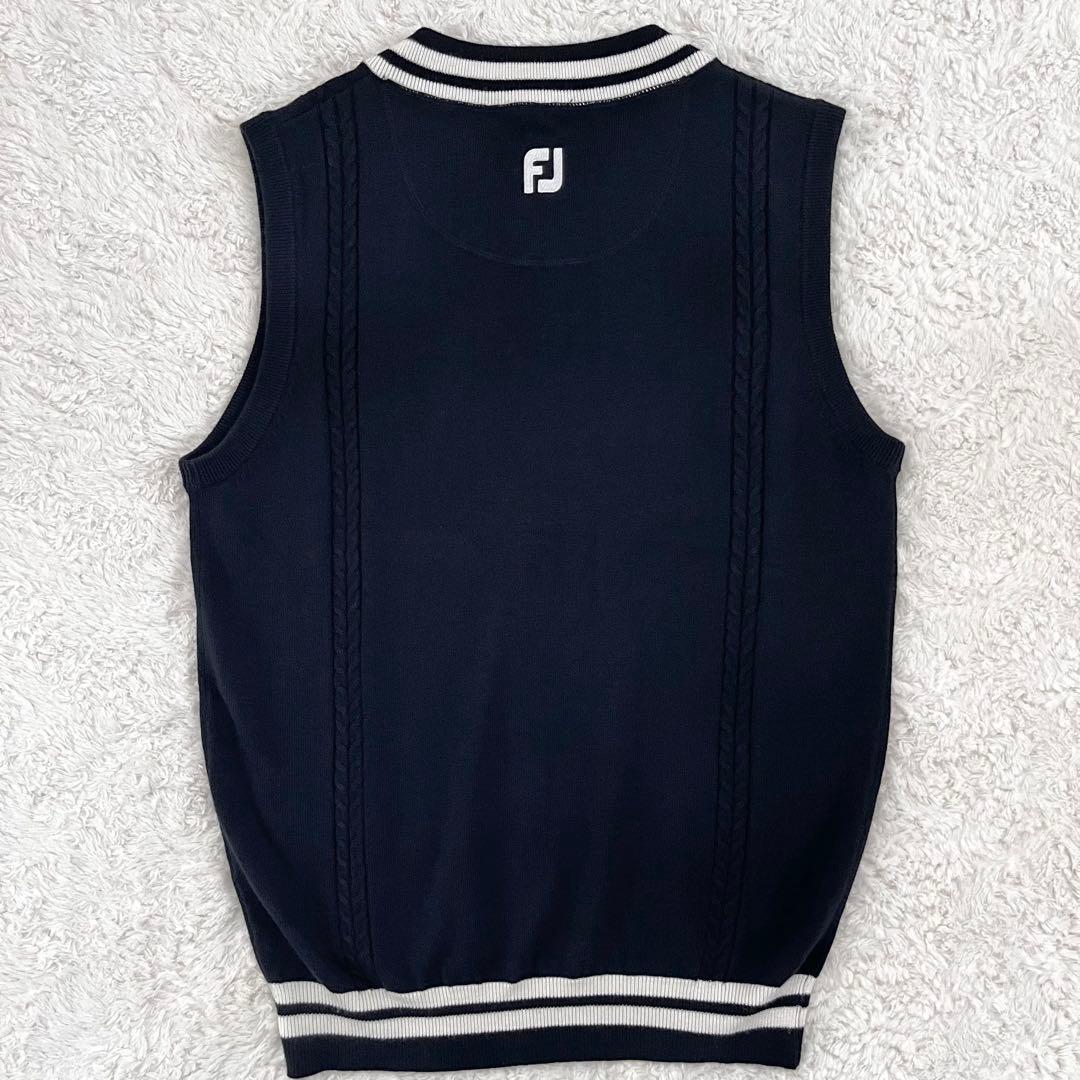 【極美品】 FJ フットジョイ ベスト XL ゴルフ ネイビー