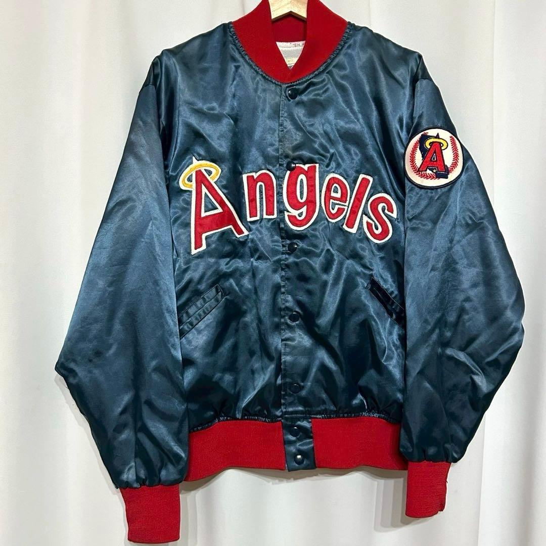 70〜80s mlb スタジャン angels felco サテン