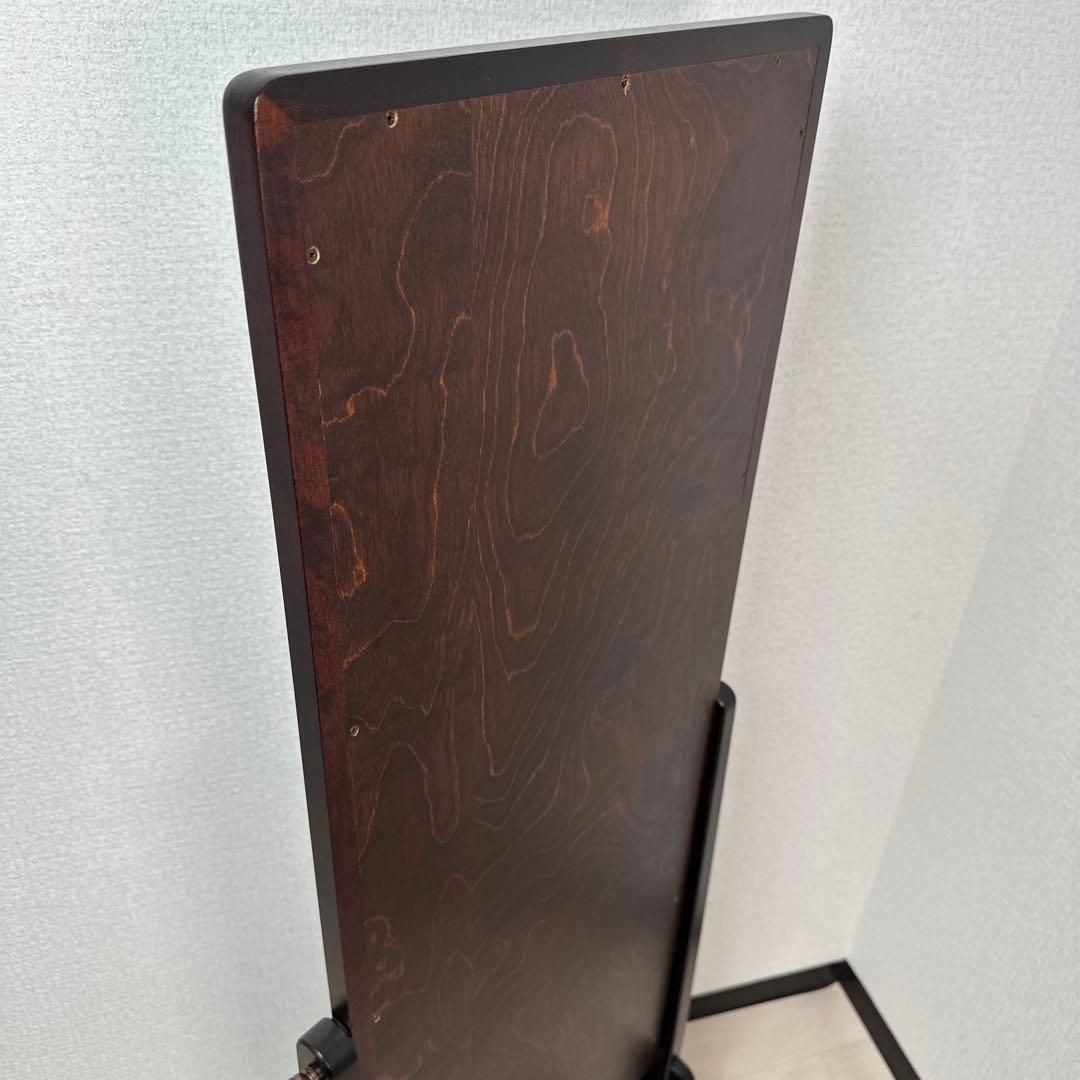 展示品 美品 北海道民芸 スタンドミラー 鏡 姿見 全身鏡 樺材 無垢材 i1※