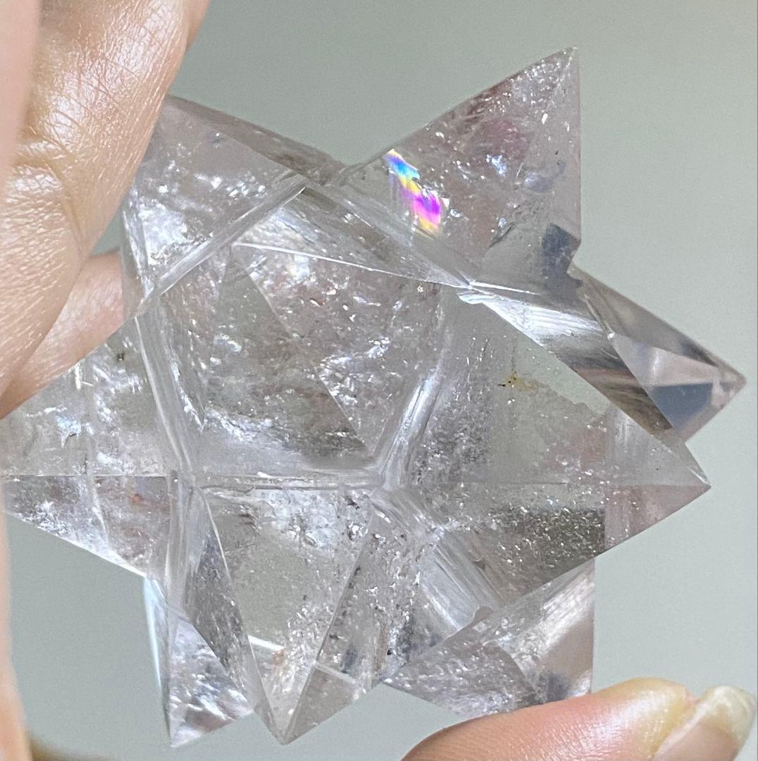 水晶★クリア クォーツ★キラキラ シラー★綺麗な虹★マカバ スター★アステロイド