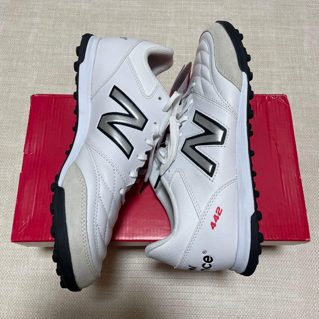 [新品]27cm NEW BALANCE 442 TEAM TF トレシュー 白