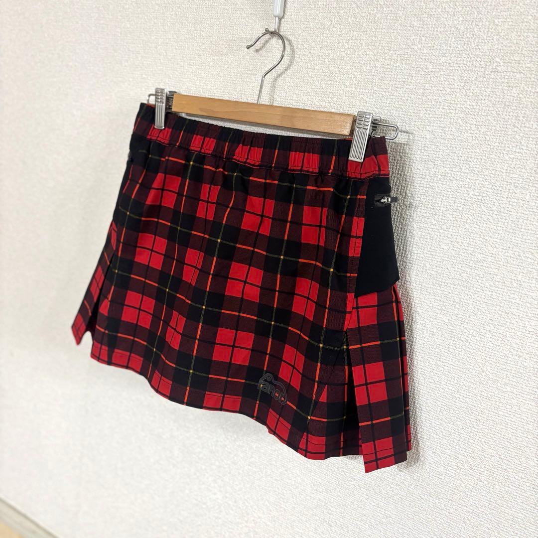 ranor TARTAN CHECK PLEATS SKIRT RED Sサイズ