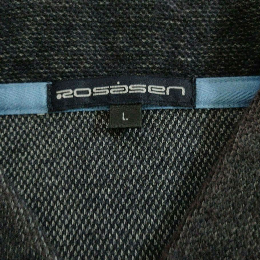 Rosasen パイル地風 ポロシャツ Lサイズ ダークブルー