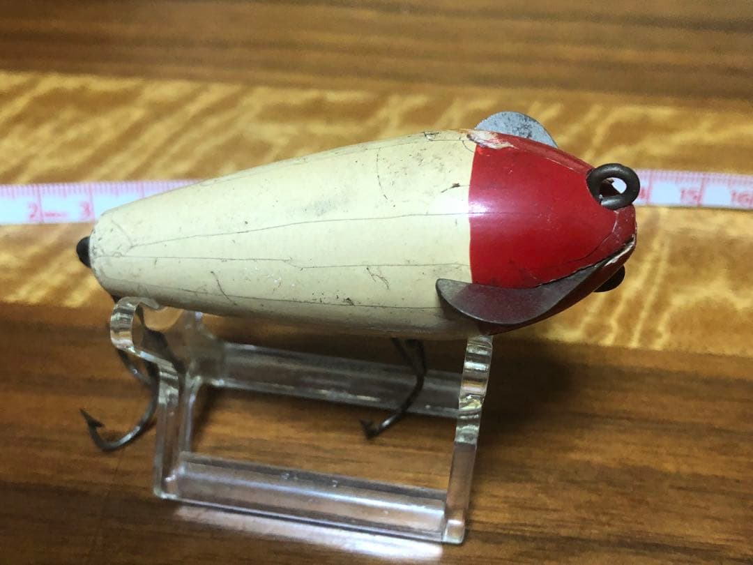 ロケット型 ルアートップウォーター レッドヘッド 18g 10cm ウィードレス