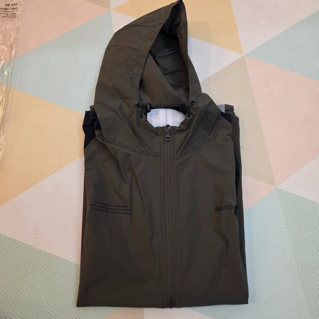 BANDEL フード付きジャケット セットアップ KHAKI×BLACK　新品