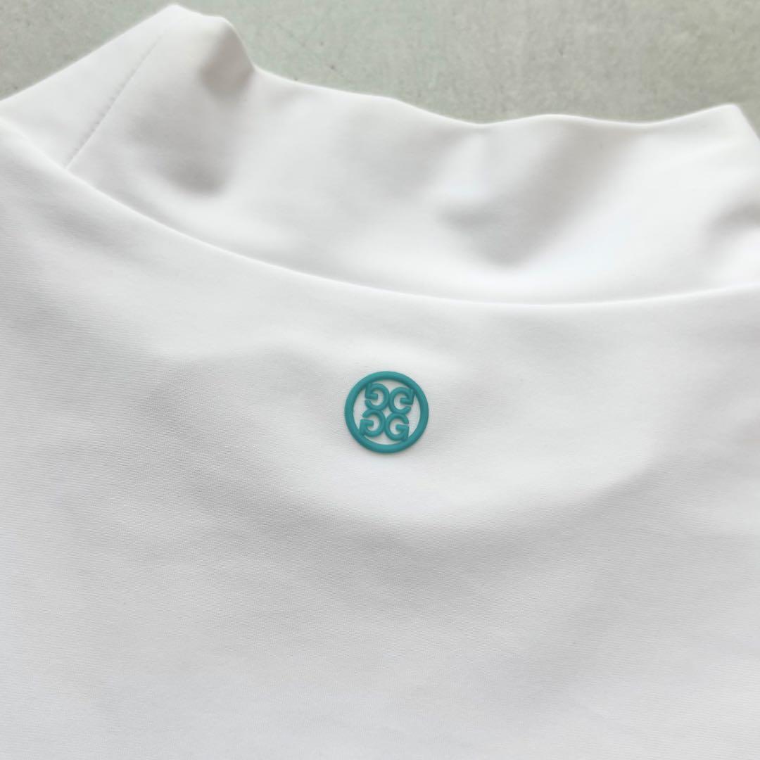 G/FORE ジーフォア ロゴ モックネック半袖Tシャツ ホワイト S ゴルフ