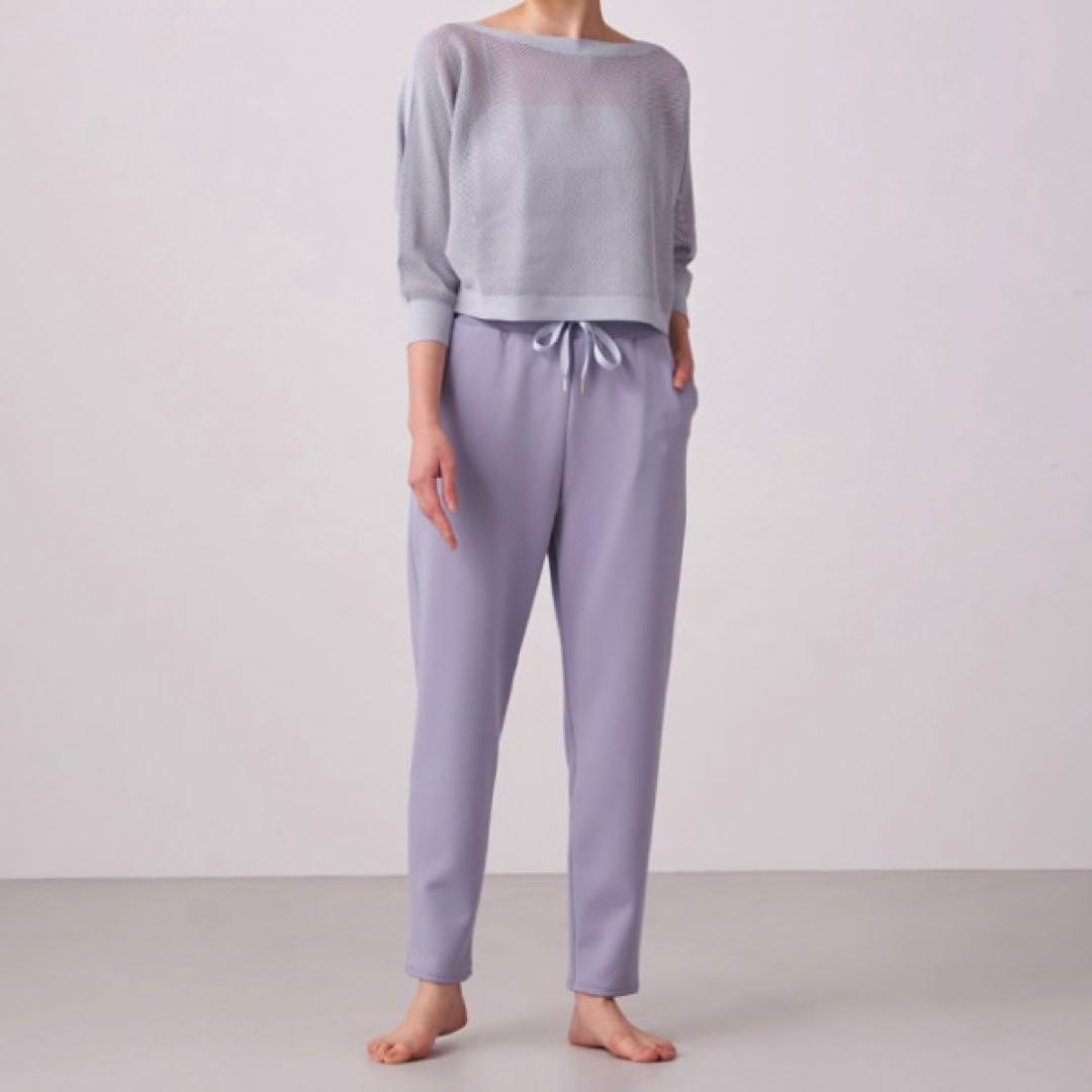 チャコット ノーソーイングニット メッシュ 七分袖Tシャツ ヨガウェア バレエ