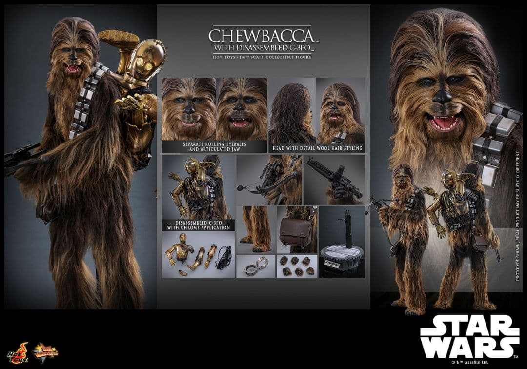 ホットトイズ ムービーマスターピース帝国の逆襲 チューバッカ＆C-3PO（分解）