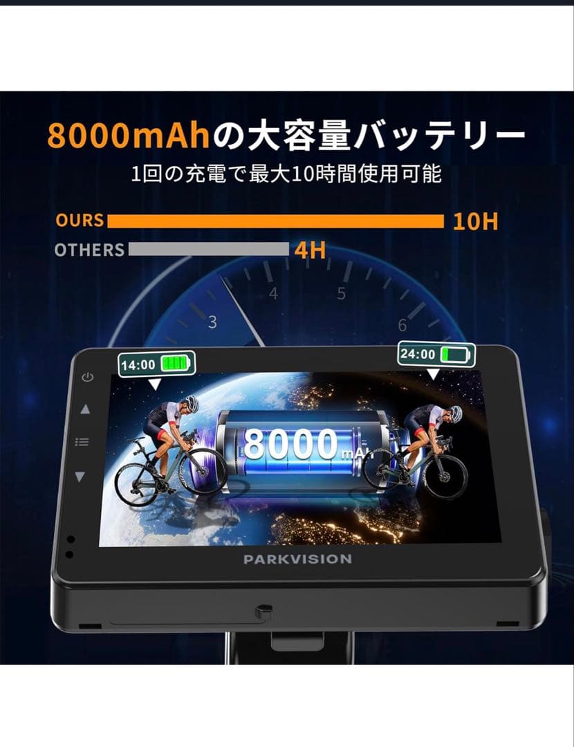 ⭐️新品 PARKVISION 自転車用バックカメラ モニターセット 1080P