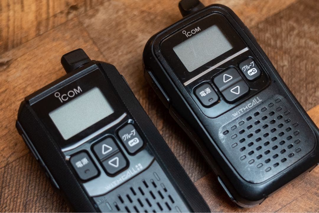 アイコムのWITHCALL トランシーバー 2台イヤホンマイクセット