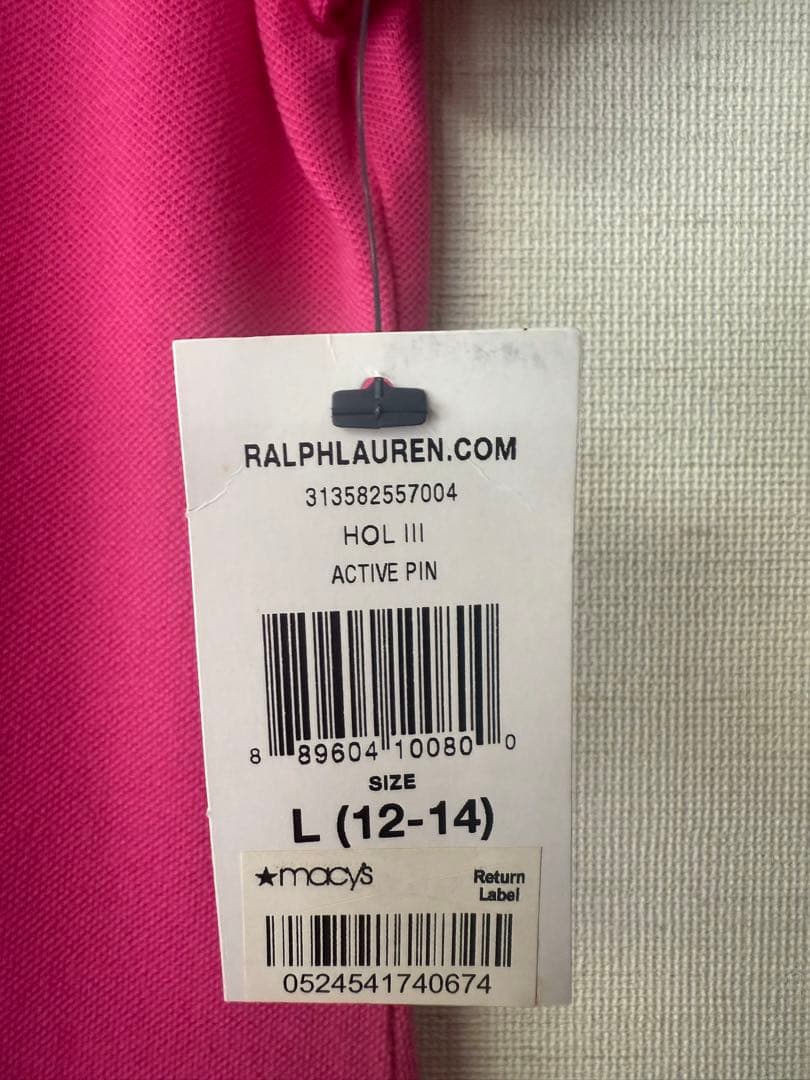 POLO RALPH LAUREN ピンクポロドレス L