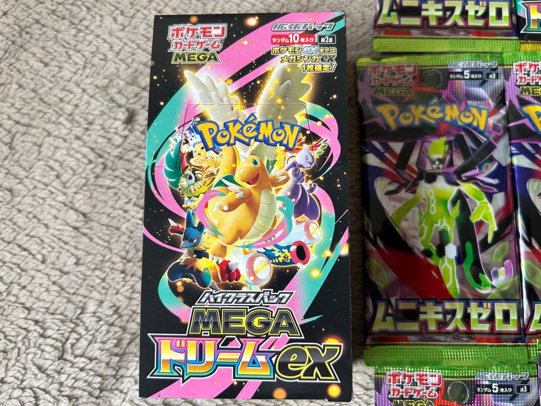 新品未開封ポケモンカード MEGAドリームex1箱パック4PCムニキス13PC