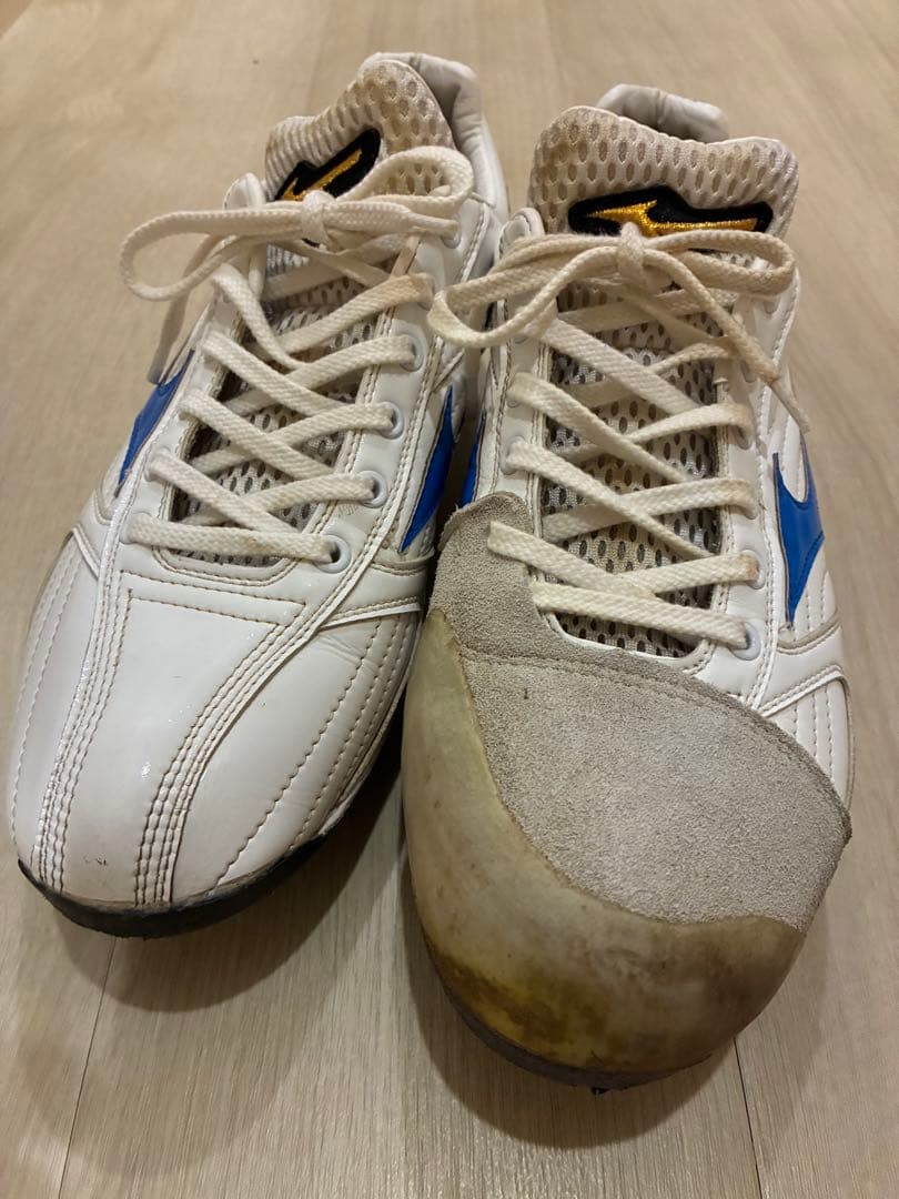 値下げ‼️Mizuno Proスパイクシューズ ホワイト/ブルー