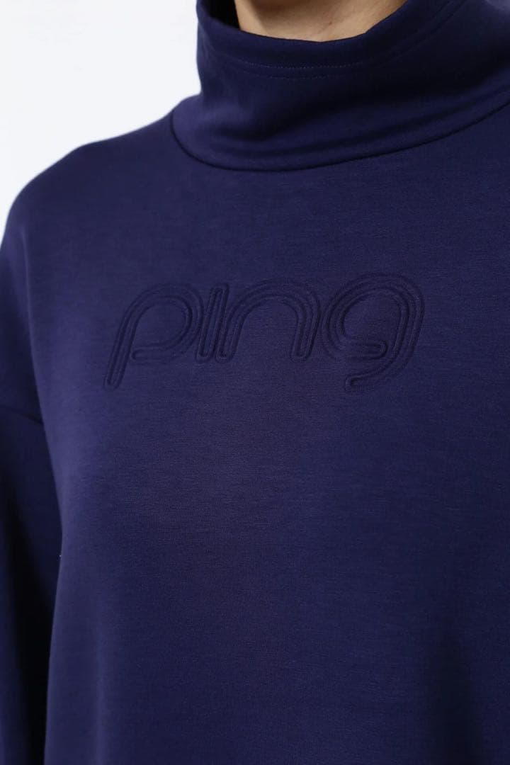 新品タグ付き PING セットアップ ネイビー ダンボールニット スカート ピン