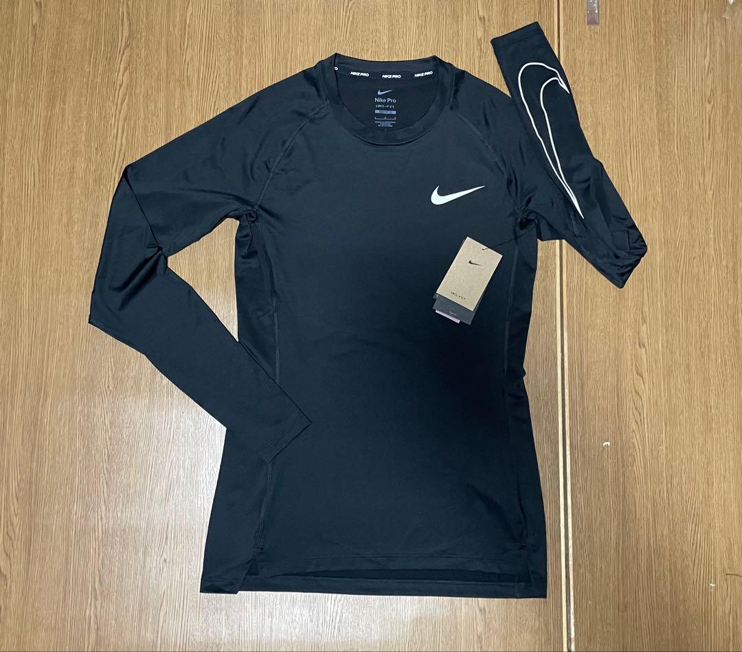 NIKE PRO メンズ セットアップ 長袖＋ショートパンツ Dri-FIT 黒