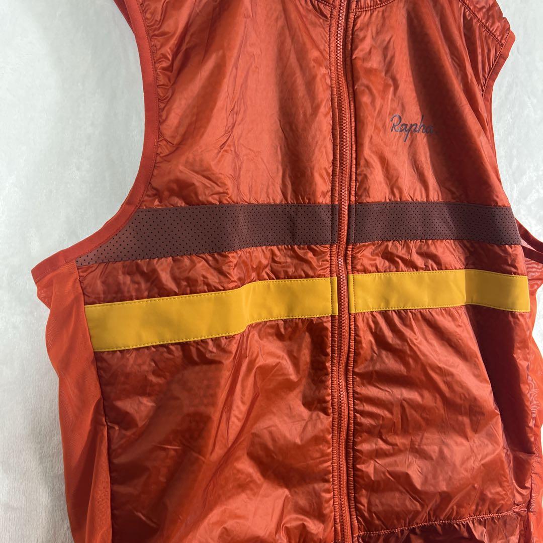 Rapha ラファ サイクルジャージ ベストオレンジ ジッパーベスト メンズ