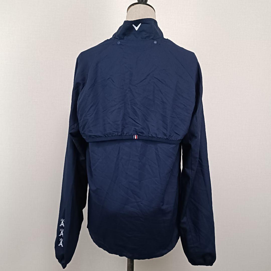 【a2268】Callaway ゴルフ 2way 薄手 ジャケットM ネイビー
