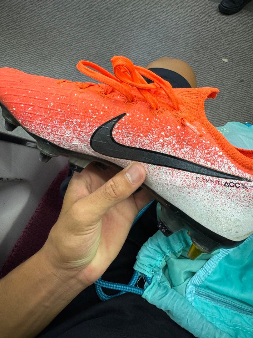 Nike マーキュリアル取り合え式 サッカーシューズ スパイク オレンジ25.5