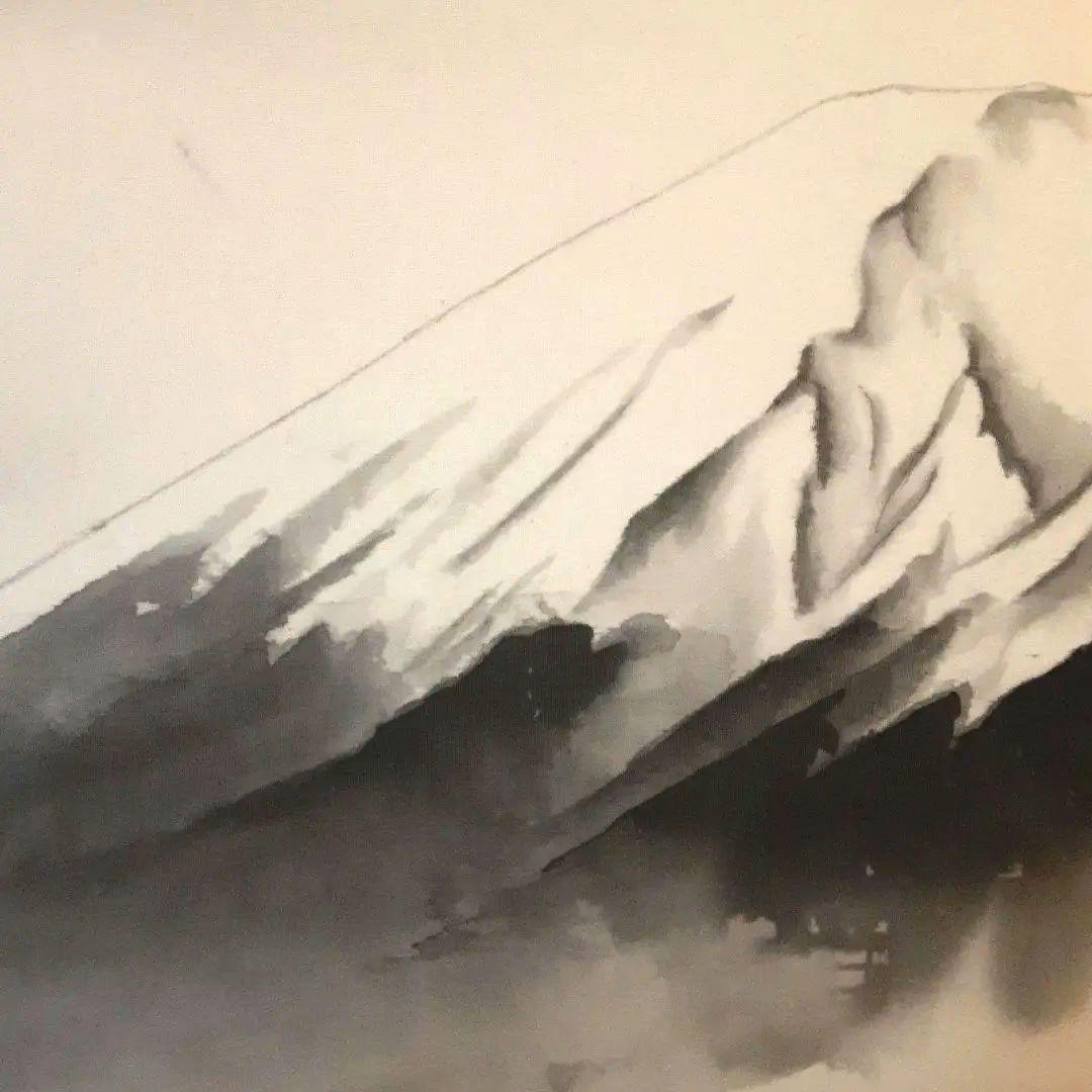 絵画　水墨画　富士山　川田敏郎