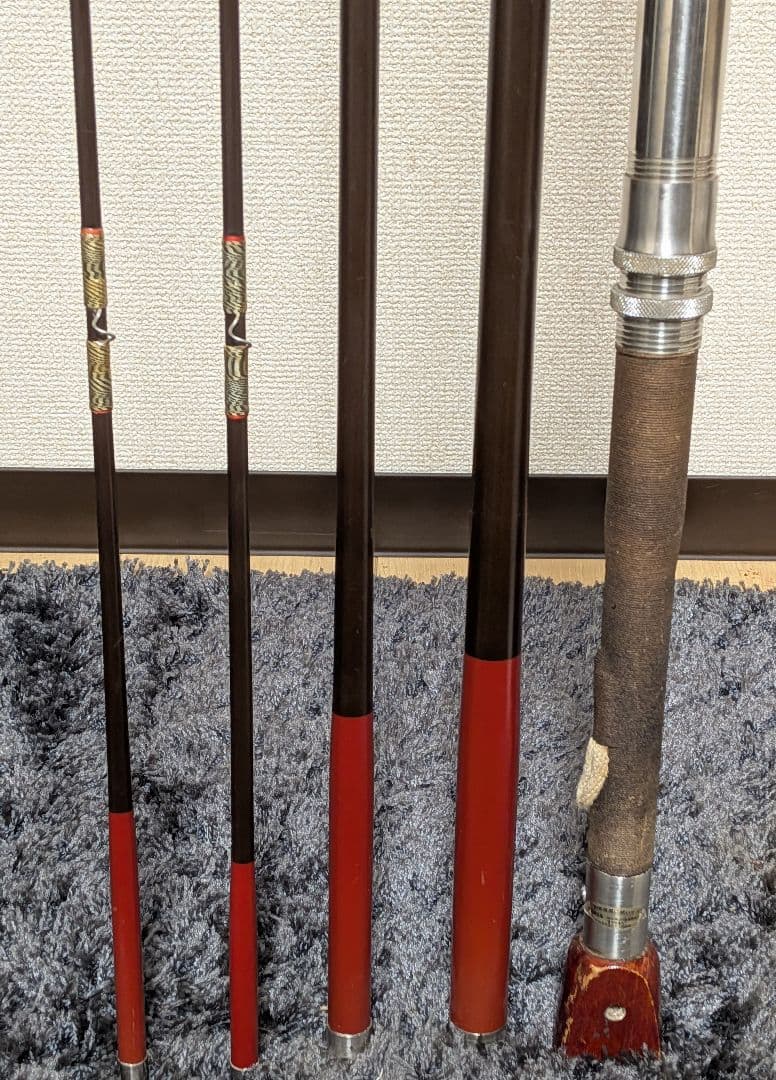 櫻井釣漁具 サクラ 御誂磯竿 金剛 4本継ぎ石鯛竿5.1m美品 穂先2本付