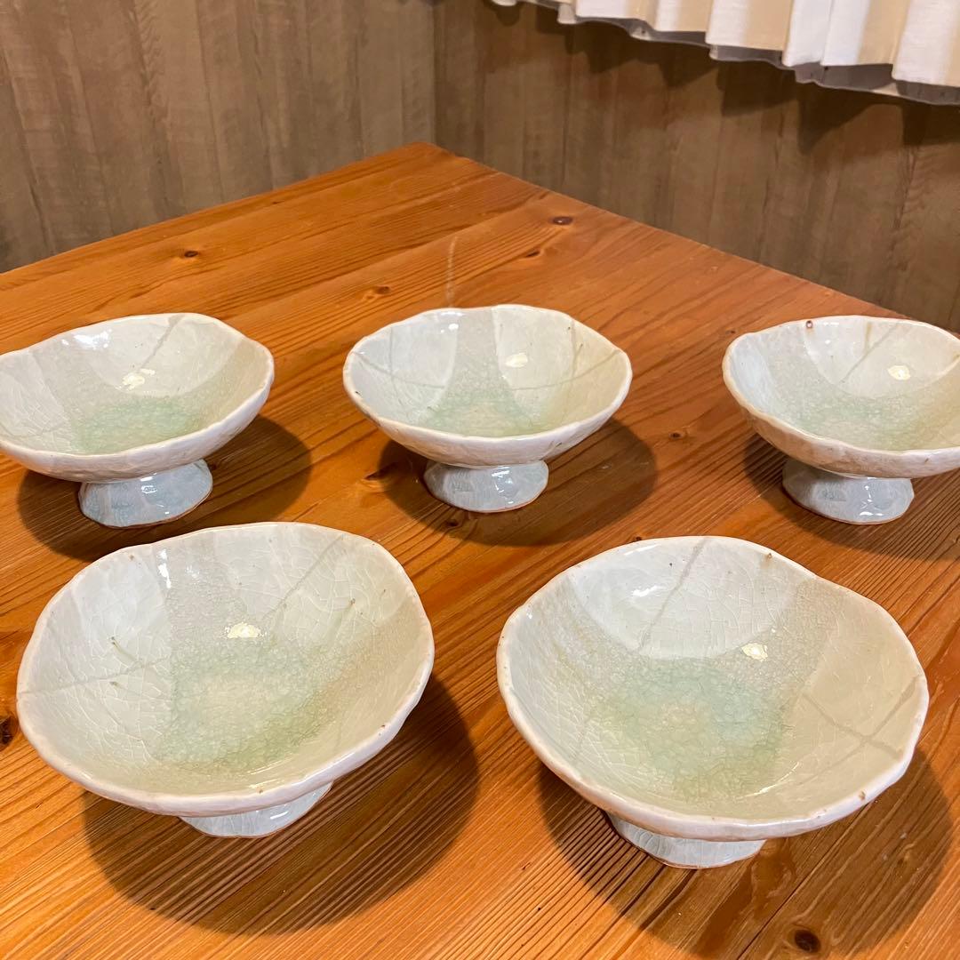 粉引 高台鉢 足付き鉢 デザートカップ