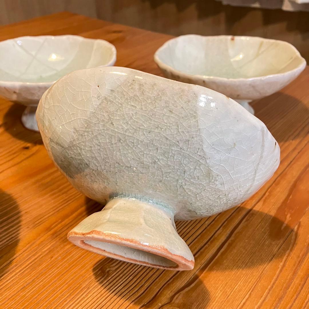 粉引 高台鉢 足付き鉢 デザートカップ