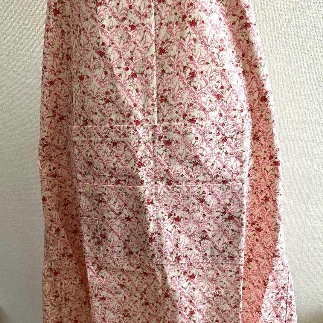 【未使用品】ラルフローレン　花柄エプロン　ピンク　綿100%
