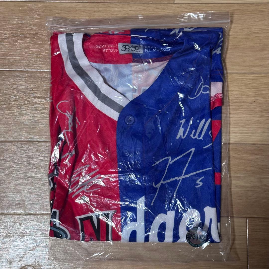 音*ん様 非売品 大谷翔平 サインプリントドジャースエンゼルスミックスユニフォー