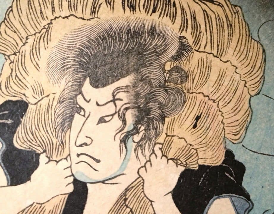 浮世絵版画、東海道五十三對（藤川) 歌川国芳画、弘化2年～4年（1845頃)出版