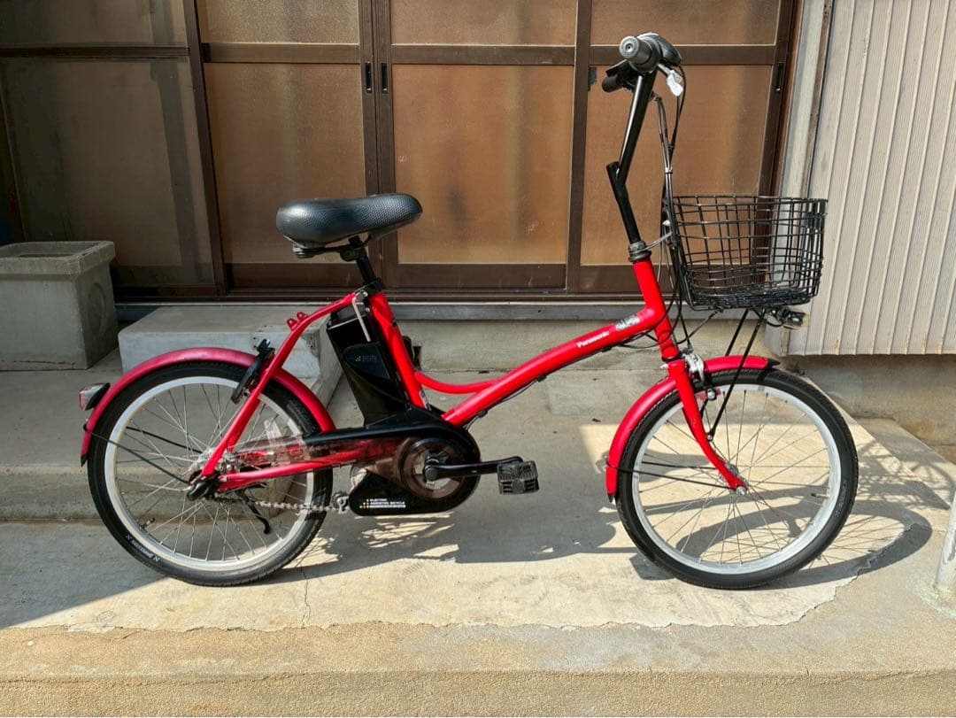 電動自転車　№6976 パナソニック シュガードロップ 20インチ 赤