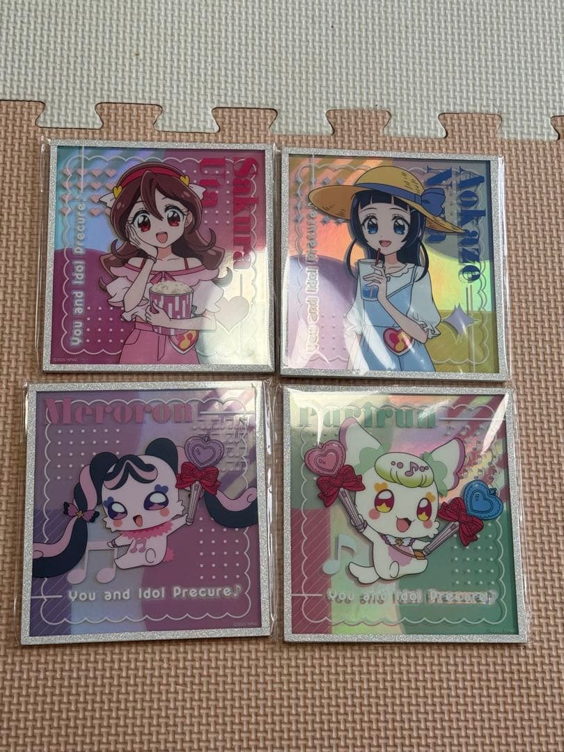 映画　キミとアイドルプリキュア　イオンシネマオリジナル　アクリル色紙　4種