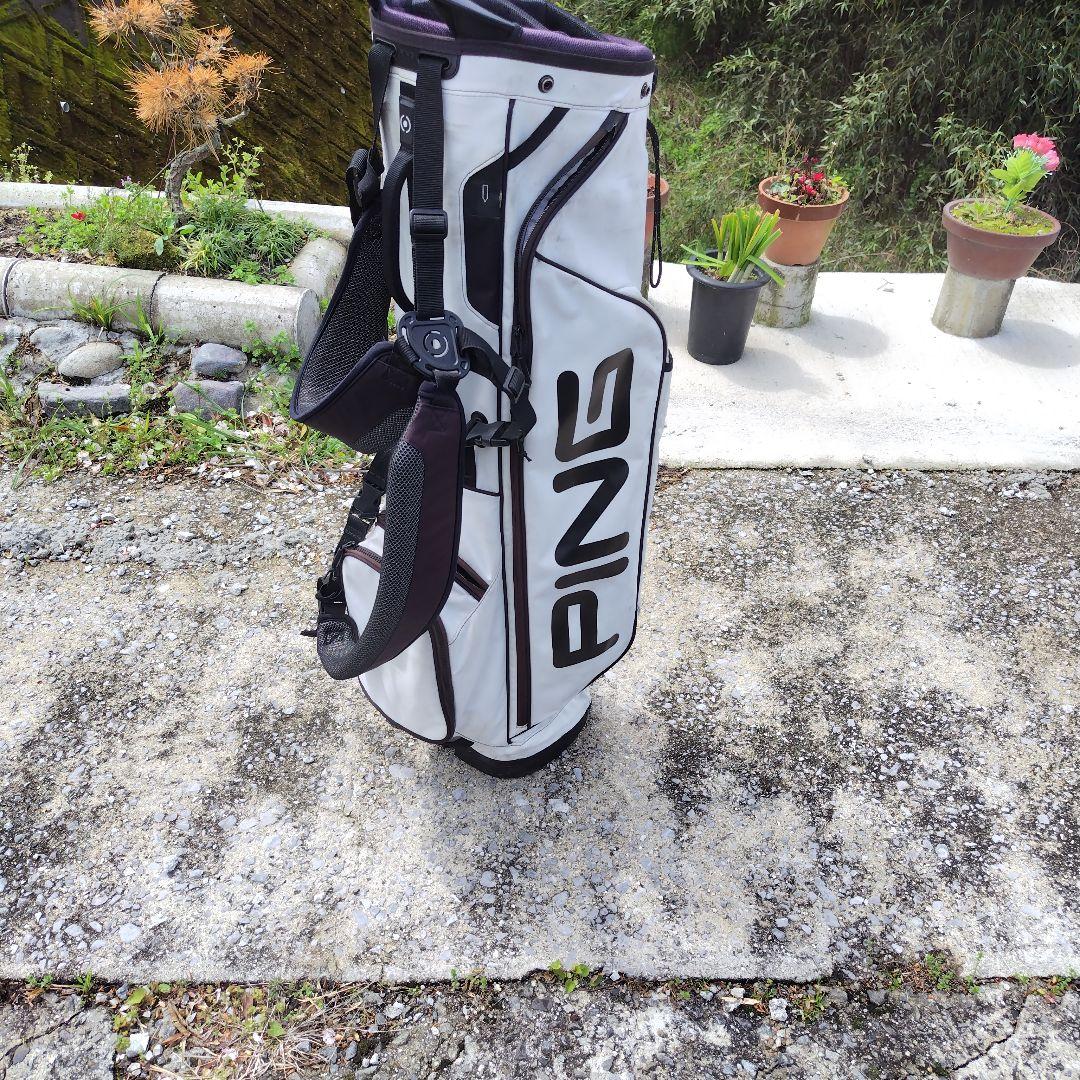 PING キャディバッグ スタンド付き ホワイト