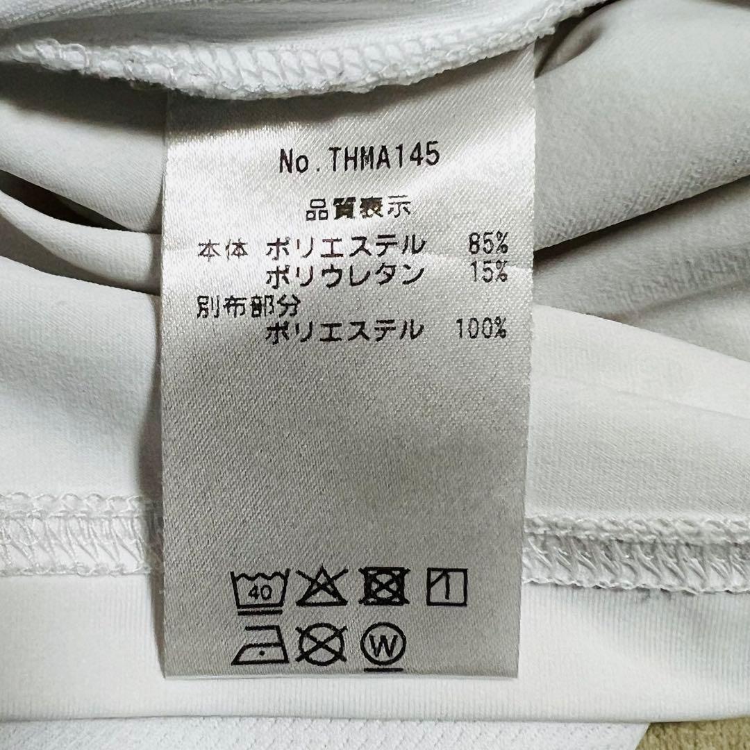 トミーヒルフィガーゴルフ　長袖モックネックシャツ　ストレッチ　美品　L ホワイト