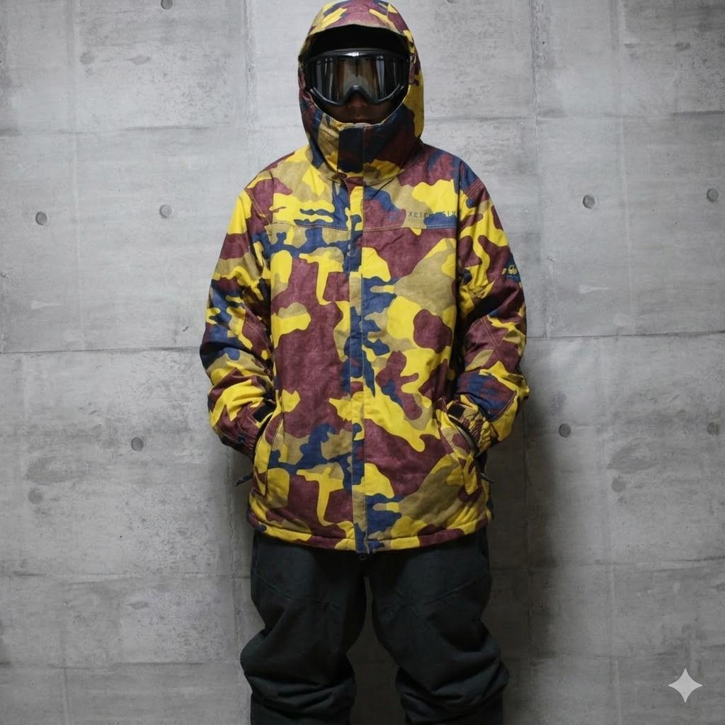 【珍色 美品 極暖 中綿】10,000ｍｍ 撥水【L】686 スノージャケット