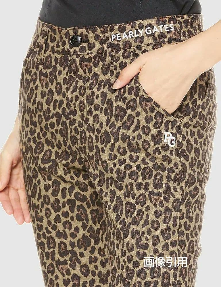 PEARLY GATES ヒョウ柄ゴルフパンツ サイズS ストレッチ素材