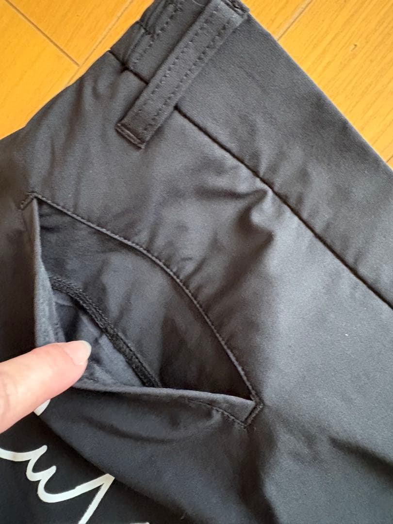 LUXE AKMPKUS ロゴ ブラックパンツ　サイズXL