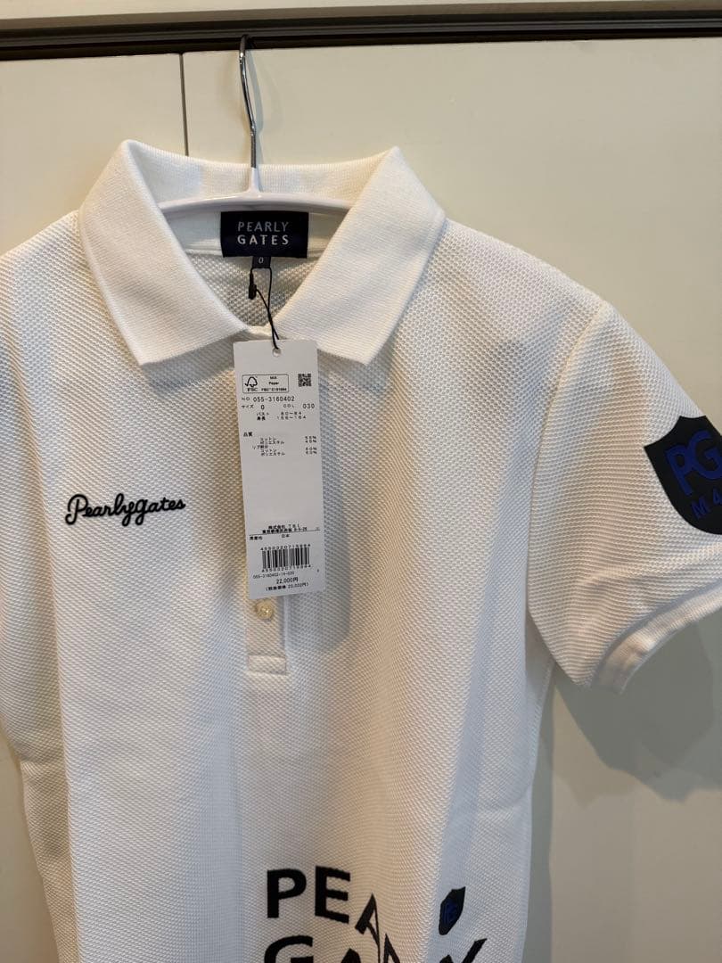 新品　パーリーゲイツ ポロシャツ S ホワイト ゴルフ PEARLY GATES