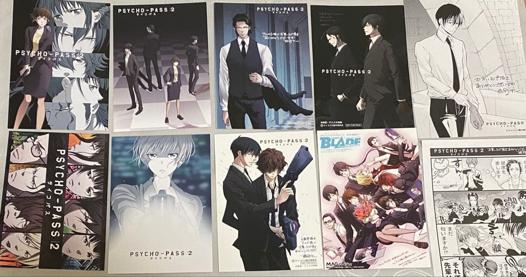 PSYCHO-PASS 2 特典　ポストカード　イラストカード　イラストペーパー
