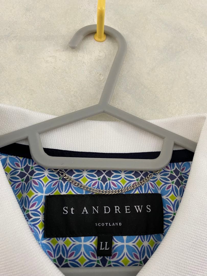 美品 St ANDREWS SCOTLAND ポロシャツ LL メンズ 総柄
