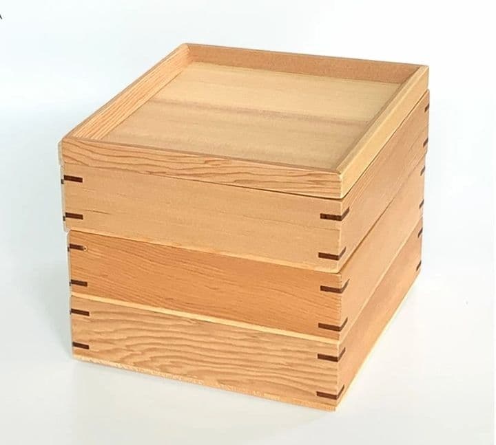 木製 三段重箱 新品 ②