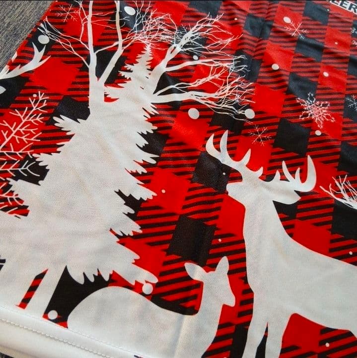 新品✨STORM【日本サイズXL】レッド　トナカイ　雪　チェック　ボウリング
